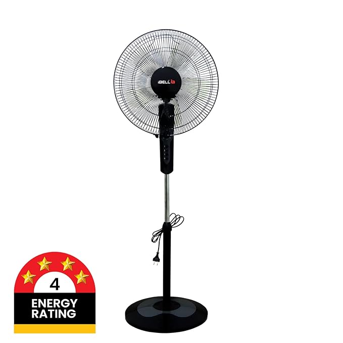 61YL6ERZufL._SX679_ IBELL CHROME10 5 Leaf Pedestal Fan with Timer. High Speed motor - Black