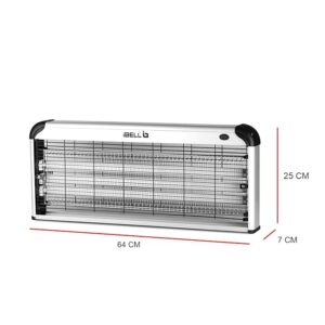 iBELL 202IK Insect Killer Machine 40W Bug Zapper with Aluminium Body & UV Bulbs, Fly Catcher for Home, Hotels & Offices, Insect Control (Grey)