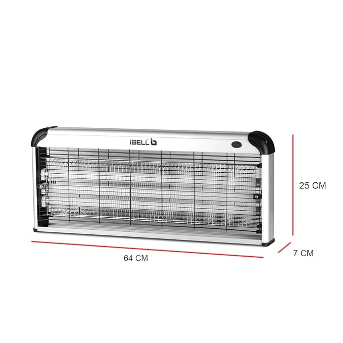 iBELL 202IK Insect Killer Machine 40W Bug Zapper with Aluminium Body & UV Bulbs, Fly Catcher for Home, Hotels & Offices, Insect Control (Grey)