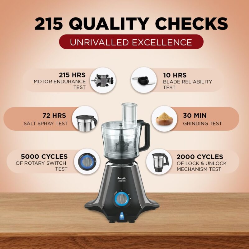 61faA4oB0aL._SL1080_ Preethi Zodiac Mixer Grinder, 750 Watts, Black
