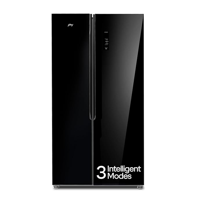 Godrej 600 Litres 3 Star Side By Side Refrigerator With ‎Inverter Technology (RS EONVELVET 646C RIT OP BK, Opera Black)