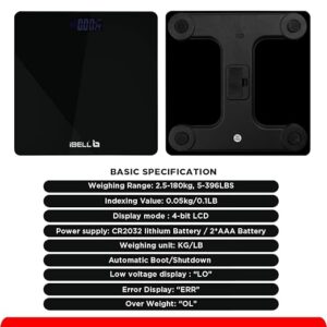 61njqIa35kL._SX522_ iBELL BS260M Personal Body Weight Weighing Scale, Bathroom Scale (180 kg)