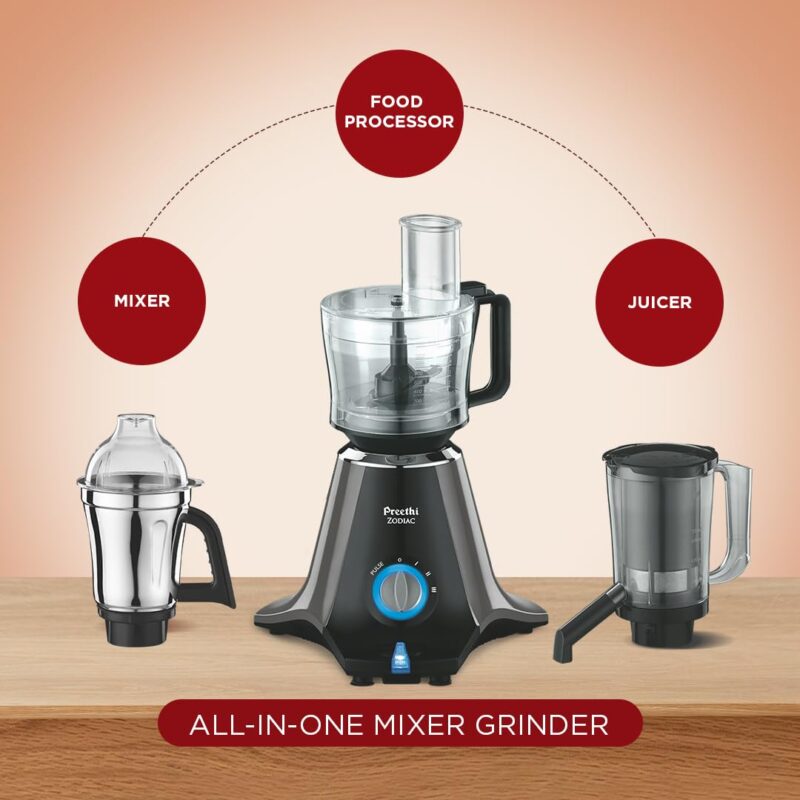61s5tMtekJL._SL1080_ Preethi Zodiac Mixer Grinder, 750 Watts, Black