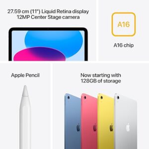 71+2ngcbR0L._SX522_ Apple iPad 11″: A16 chip, 27.69 cm (11″) Model, Liquid Retina Display, 128GB, Wi-Fi 6, 12MP Front/12MP Back Camera, Touch ID, All-Day Battery Life