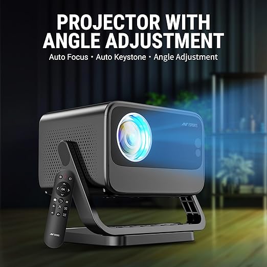 7141WGgByAL._SX522_ Ant Esports View 822 Smart LED Projector - Black | Auto-Focus 1080P Native & 4K Support, 5000 Lumens, WiFi, Android 9, BT, Remote, Upto 176", Built-in OTT (Netflix, Prime Video), Speaker 2x3W