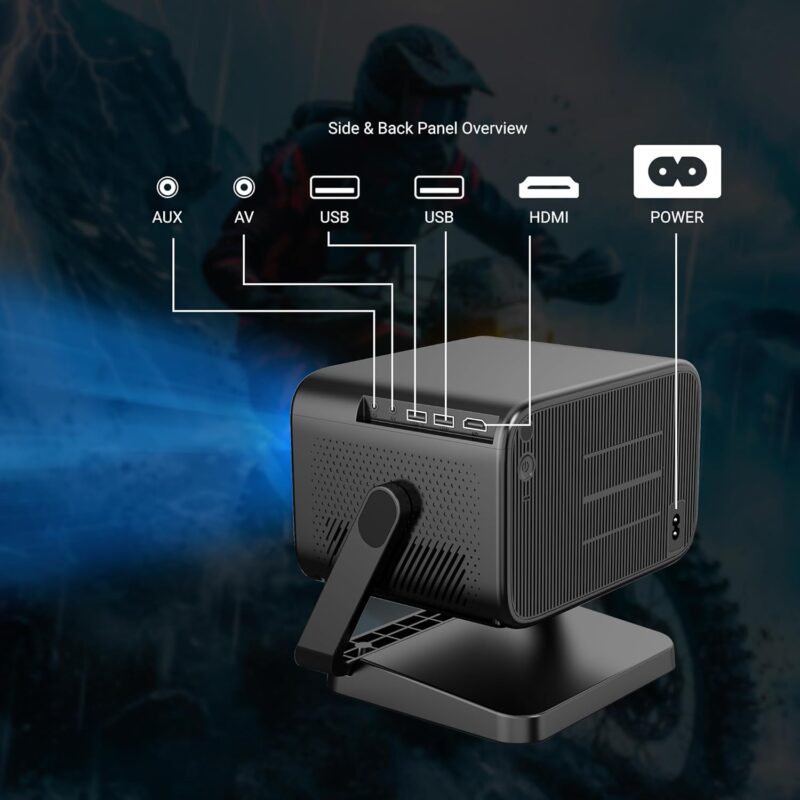 7142PUaMZ1L._SL1500_ Ant Esports View 822 Smart LED Projector - Black | Auto-Focus 1080P Native & 4K Support, 5000 Lumens, WiFi, Android 9, BT, Remote, Upto 176", Built-in OTT (Netflix, Prime Video), Speaker 2x3W