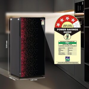 719udisYPjL._SX679_ SHARP 193 L Direct Cool Single Door 4 Star Refrigerator |Japan 7 Shield Protection|Mirror Glass Finish|(Black, SJ-G19ST-MR)