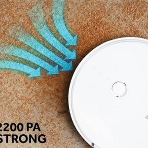 71I+T5r4b7L._SX679_ Haier Robot Vacuum Cleaner with Wet Mopping, 2-in-1 with App & Voice Control, Auto Recharge, Strong 2200 PA Suction, and Long Life 2600 Battery, 1.6 Hours, Silver