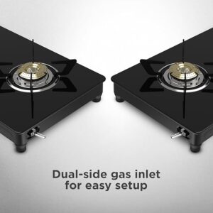 71JBivWp8VL._SX679_ reethi Luxe 2 Burner Glass Top Gas Stove With Driptray Less Infinity Design, 5 Year Warranty on Glass & Burner, Manual Design, Black