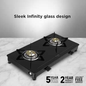 71OgJnn-dJL._SX679_ reethi Luxe 2 Burner Glass Top Gas Stove With Driptray Less Infinity Design, 5 Year Warranty on Glass & Burner, Manual Design, Black