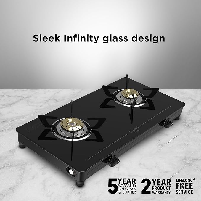 71OgJnn-dJL._SX679_ reethi Luxe 2 Burner Glass Top Gas Stove With Driptray Less Infinity Design, 5 Year Warranty on Glass & Burner, Manual Design, Black