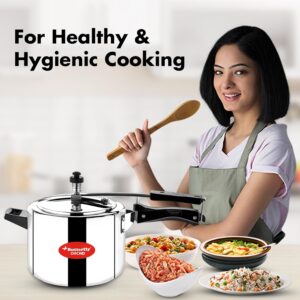 71Q0XzhF7rL._SL1500_ Butterfly Orchid 5 Litres Pressure Cookers | Inner Lid | Superior Stainless Steel | Induction & Gas Stove Compatible | ISI Certified | 5 Years Manufacturer's Warranty | Silver