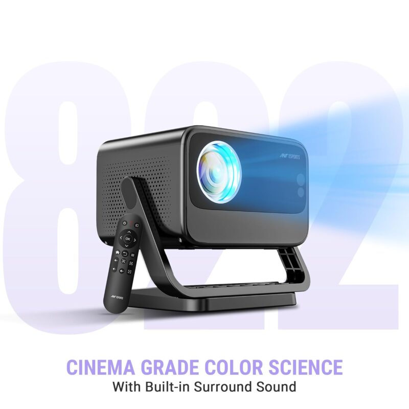 71TS-m-pD5L._SL1500_ Ant Esports View 822 Smart LED Projector - Black | Auto-Focus 1080P Native & 4K Support, 5000 Lumens, WiFi, Android 9, BT, Remote, Upto 176", Built-in OTT (Netflix, Prime Video), Speaker 2x3W