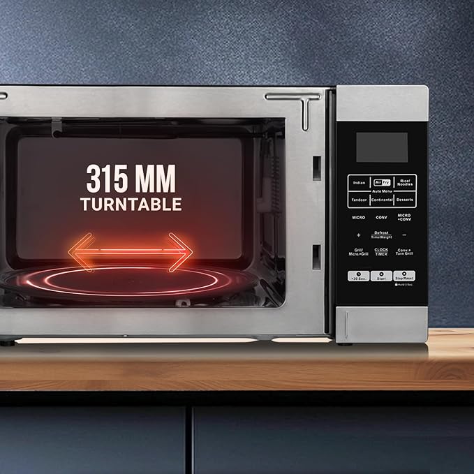 71XFf-FHdOL._SX679_ Haier 30L Convection Microwave Oven (HIL3001ARSB, Black) with In-Built Air Fryer | Motorized Rotisserie | Stainless-steel Cavity | 5 In 1 Microwave oven