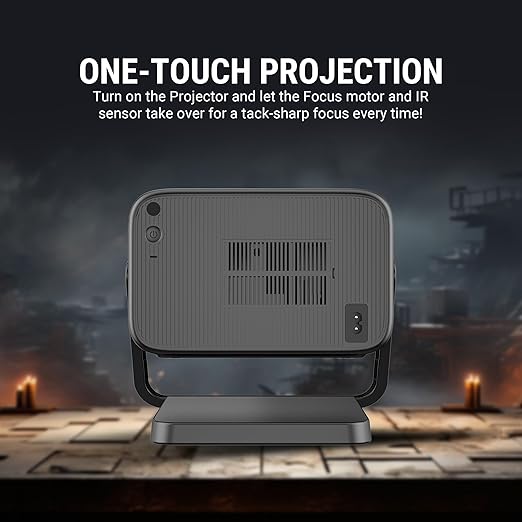71cZiWLcNKL._SX522_ Ant Esports View 822 Smart LED Projector - Black | Auto-Focus 1080P Native & 4K Support, 5000 Lumens, WiFi, Android 9, BT, Remote, Upto 176", Built-in OTT (Netflix, Prime Video), Speaker 2x3W