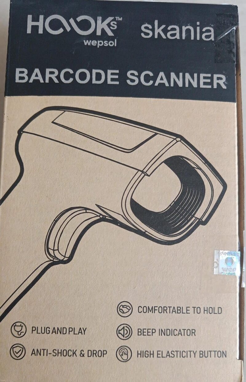 71ddsNo5aHL._SL1440_ Wepsol Hooks Scania Scanner 760H Barcode Scanner (1) - USB Cable, Compatible with ECR, Wep Product, Touch POS, Computer