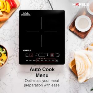 Hafele Magnechef Induction Cooktop |2100W High Power | Ceramic Glass Plate | Auto Cook Menus | Intuitive Touch Control | 2 Year Warranty | Black