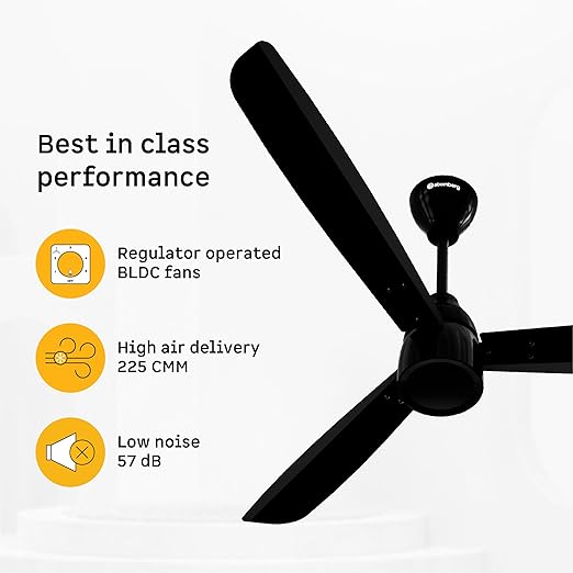 71j8Ua6aAJL._SX522_ atomberg Renesa Prime 1200mm BLDC Ceiling Fan Compatible with Regulators | Without Remote | BEE 5 star Rated Energy Efficient Ceiling Fan | High Air Delivery (Gloss Black)