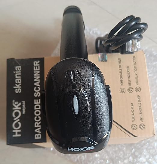 71jGoiT8cAL._SX522_ Wepsol Hooks Scania Scanner 760H Barcode Scanner (1) - USB Cable, Compatible with ECR, Wep Product, Touch POS, Computer