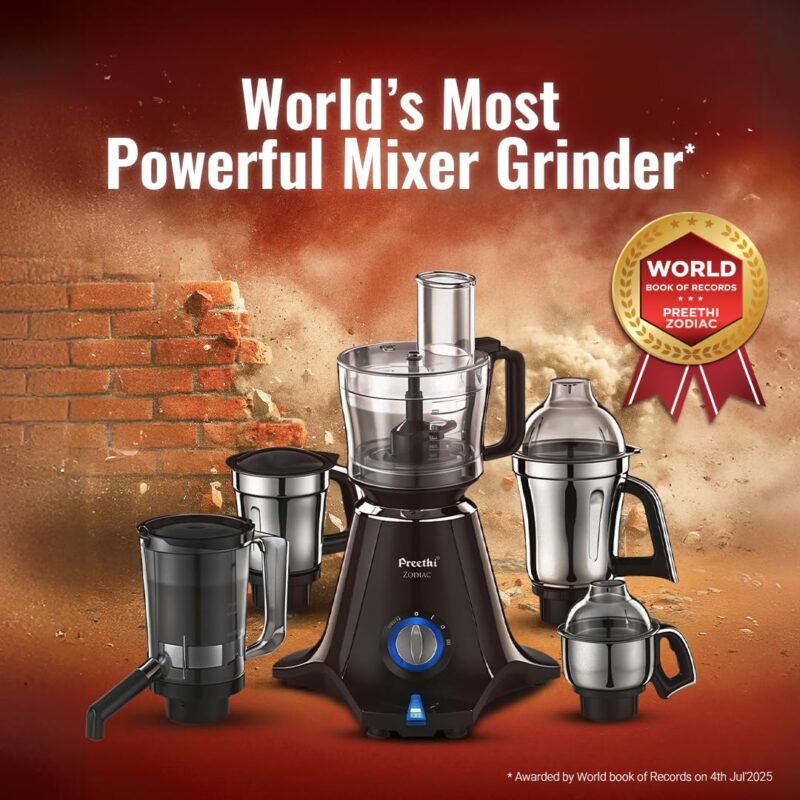71wO5wkf5pL._SL1080_ Preethi Zodiac Mixer Grinder, 750 Watts, Black