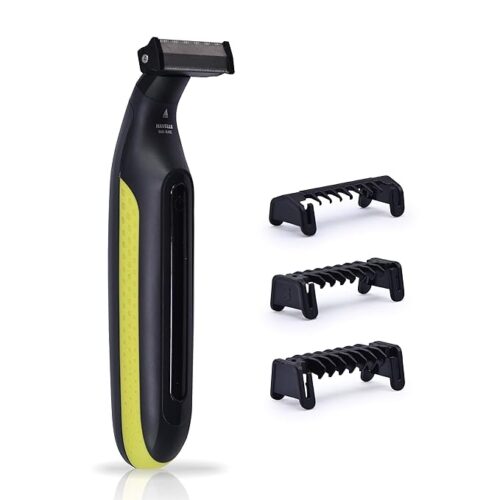 71xs8BGPAUL._SX679_ Havells UniBlade (Shaver cum Trimmer) | Rechargeable battery | 60 minutes Runtime | For Wet and Dry shave (IPX6) | 3 Trimming Combs | Travel friendly pouch | Black and Yellow | ST7000
