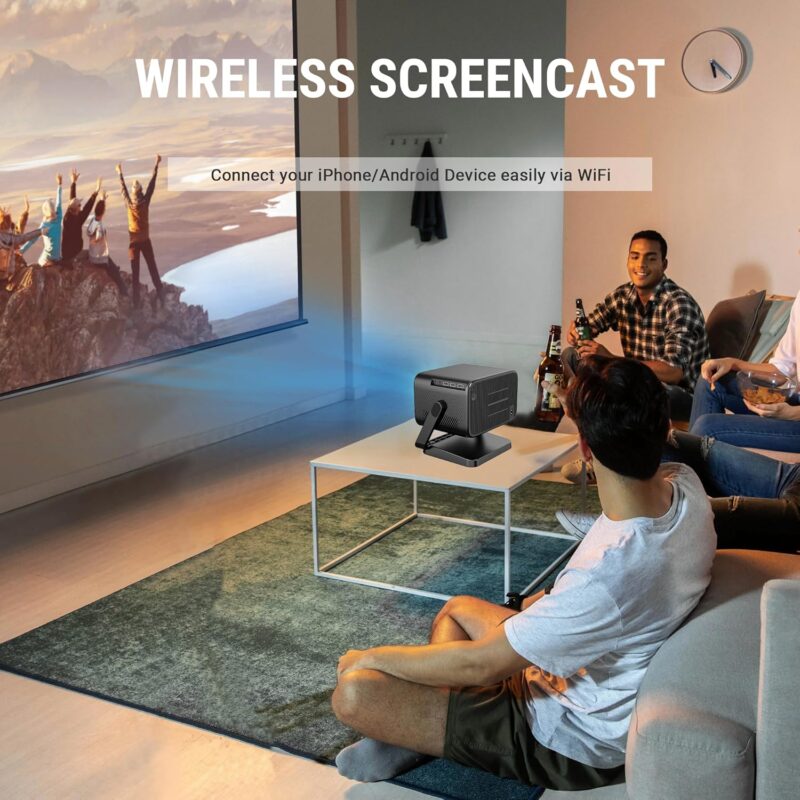 81-fEyGGzfL._SL1500_ Ant Esports View 822 Smart LED Projector - Black | Auto-Focus 1080P Native & 4K Support, 5000 Lumens, WiFi, Android 9, BT, Remote, Upto 176", Built-in OTT (Netflix, Prime Video), Speaker 2x3W