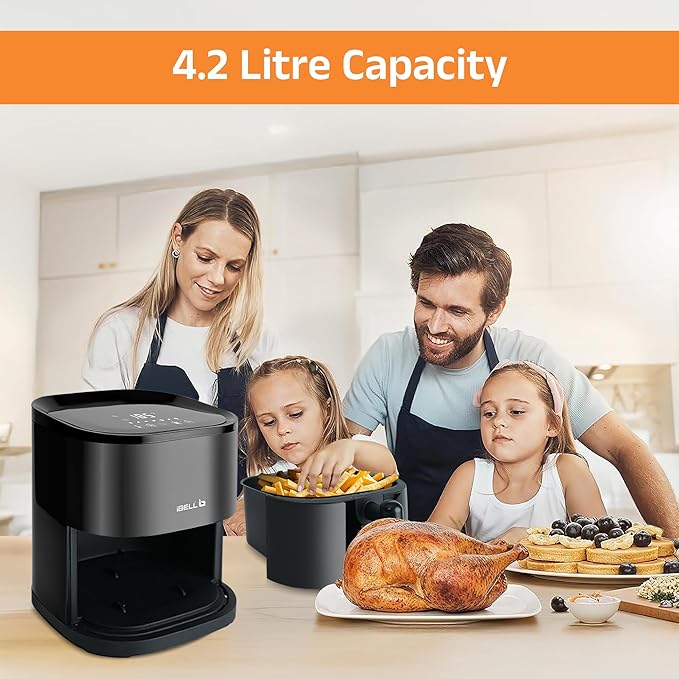 813KYbDd7BL._SX679_ iBELL AERO FRY 420DM Air Fryer 4.2 Litre - 1500W (Black)