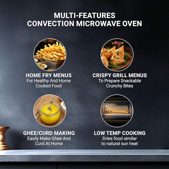 81NdZEGTnTL._SX679_ Haier 30L Convection Microwave Oven (HIL3001CBSH, Black, Crispy Grill)