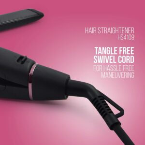 Havells HS4109 Floating Ceramic Plates Hair Straightener; with Advance PTC Heating Element for Protection from overheating (Black)
