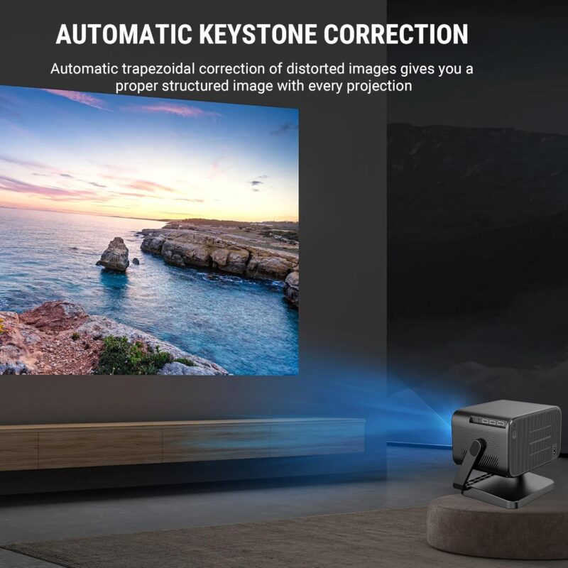81pWp50HNrL._SL1500_ Ant Esports View 822 Smart LED Projector - Black | Auto-Focus 1080P Native & 4K Support, 5000 Lumens, WiFi, Android 9, BT, Remote, Upto 176", Built-in OTT (Netflix, Prime Video), Speaker 2x3W