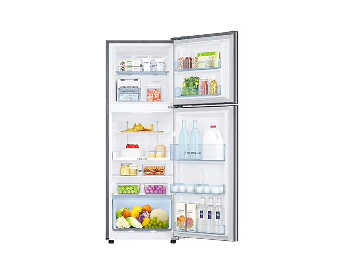 in-double-door-rt28c3732s8-hl-front-open-with-food--silver-535578805 236 L Convertible Freezer Double Door Refrigerator RT28C3732S8