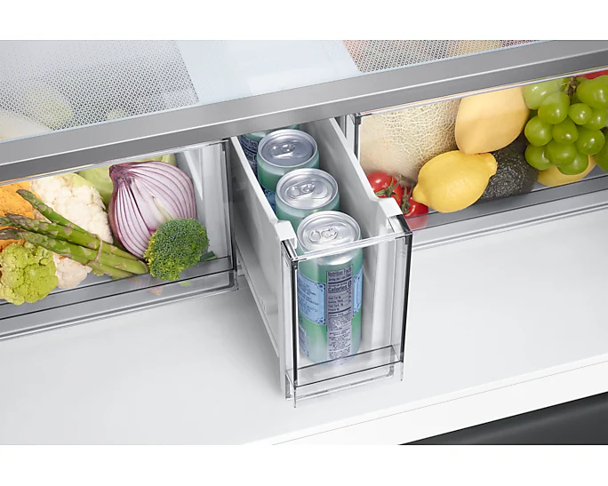 in-t-style-french-door-beverage-center-rf65dg90bdsgtl-540400878 650 L 4 Door Convertible French Door Refrigerator RF65DG90BDSG