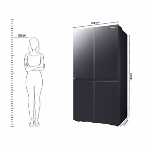 in-t-style-french-door-beverage-center-rf65dg90bdsgtl-542545735 650 L 4 Door Convertible French Door Refrigerator RF65DG90BDSG
