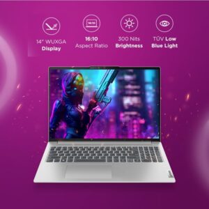 51K3-yqduKL Lenovo IdeaPad Slim 5 13th Gen Intel Core i5 13420H 14"(35.5cm) WUXGA OLED Laptop (16GB/1TB SSD/Win 11/MSO Home 24/Backlit KB/FHD Camera/Luna Grey/1.46Kg), 83HR000WIN