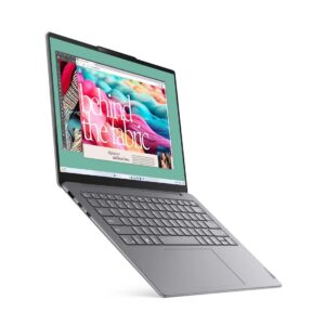 Lenovo Yoga Slim 7, Intel Core Ultra 5 125H, 16GB RAM, 1TB SSD, WUXGA-OLED 14"(35.5cm), Windows 11, Office 2024, Luna Grey, 1.39Kg, 83CV00D0IN, 400Nits, 2Wx4 Speakers, 1Yr ADP Free, AI PC