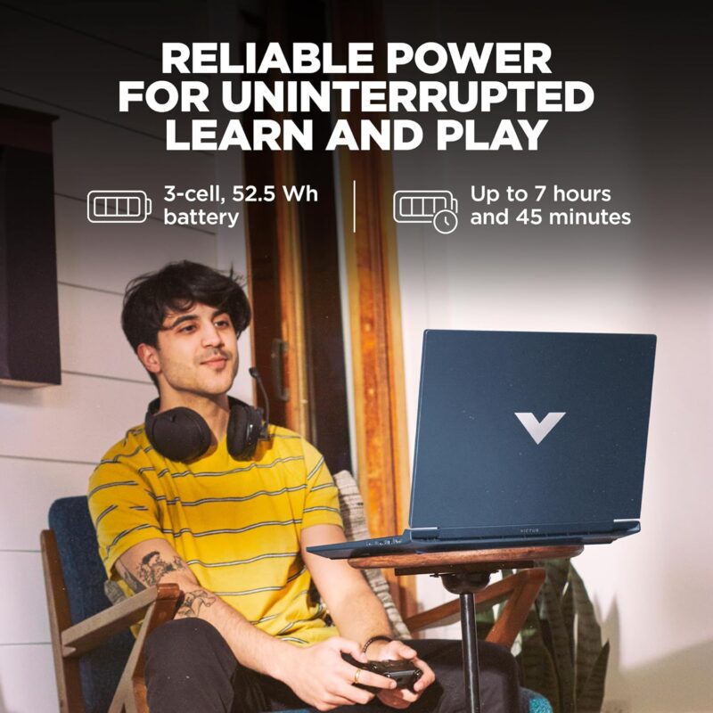 81dIRPZfMXL._SL1500_ HP Victus, 12th Gen Intel Core i5-12450H, RTX 3050 (16GB DDR4, 512GB SSD) FHD, IPS, 144Hz, 15.6"/39.6cm, Win 11, Office 21, Blue, 2.3kg, fa1412tx, B&O Audio, Backlit Gaming Laptop