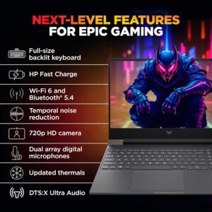81pnOkYosZL._SL1500_ HP Victus, 13th Gen Intel Core i5-13420H, 4GB RTX 2050, 16GB DDR4 (Upgradeable) 512GB SSD, 144Hz, IPS, 300 nits, FHD, 15.6''/39.6cm, Win11, M365* Office24, Mica Silver, 2.3kg, fa2703tx Gaming Laptop